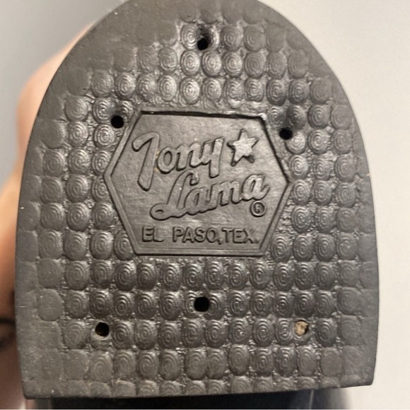 Tony Lama Men’s Black Cowboy Boots - 11B - Picture 8 of 8